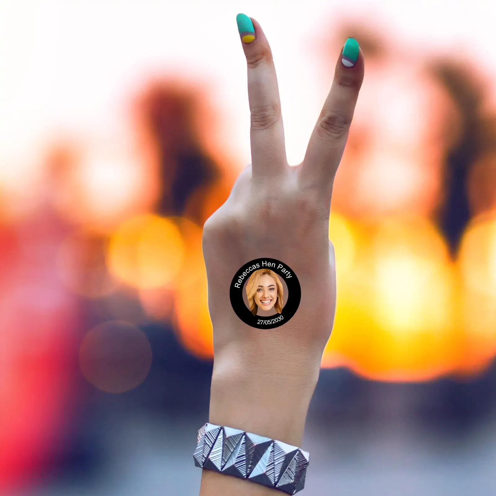 Black Circle Temporary Tattoo temporary tattoo