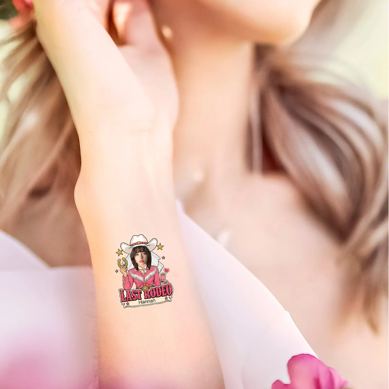 Personalised Last Rodeo Bride Temporary Tattoo temporary tattoo