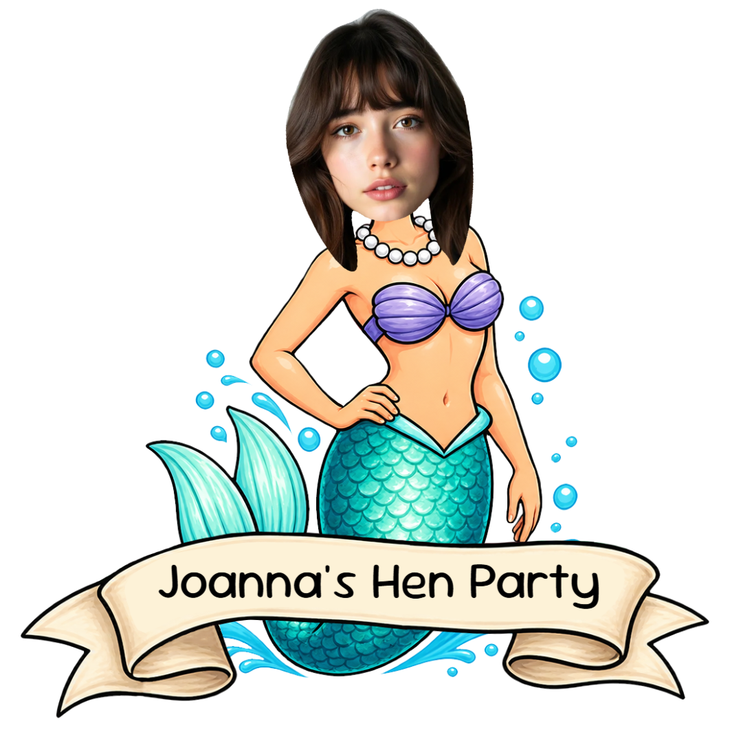 Personalised Mermaid Face temporary tattoo