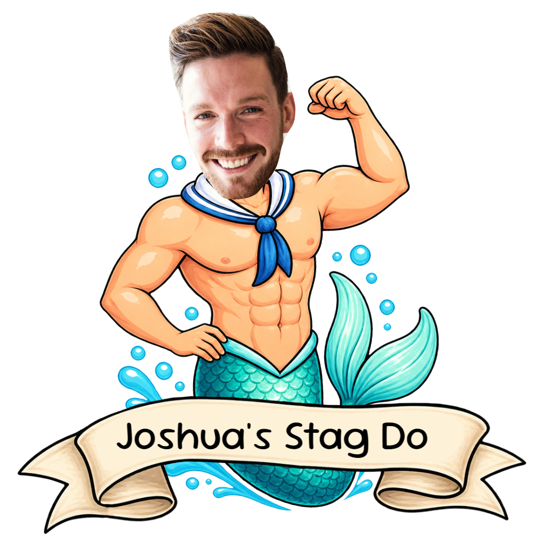 Personalised Merman Face temporary tattoo