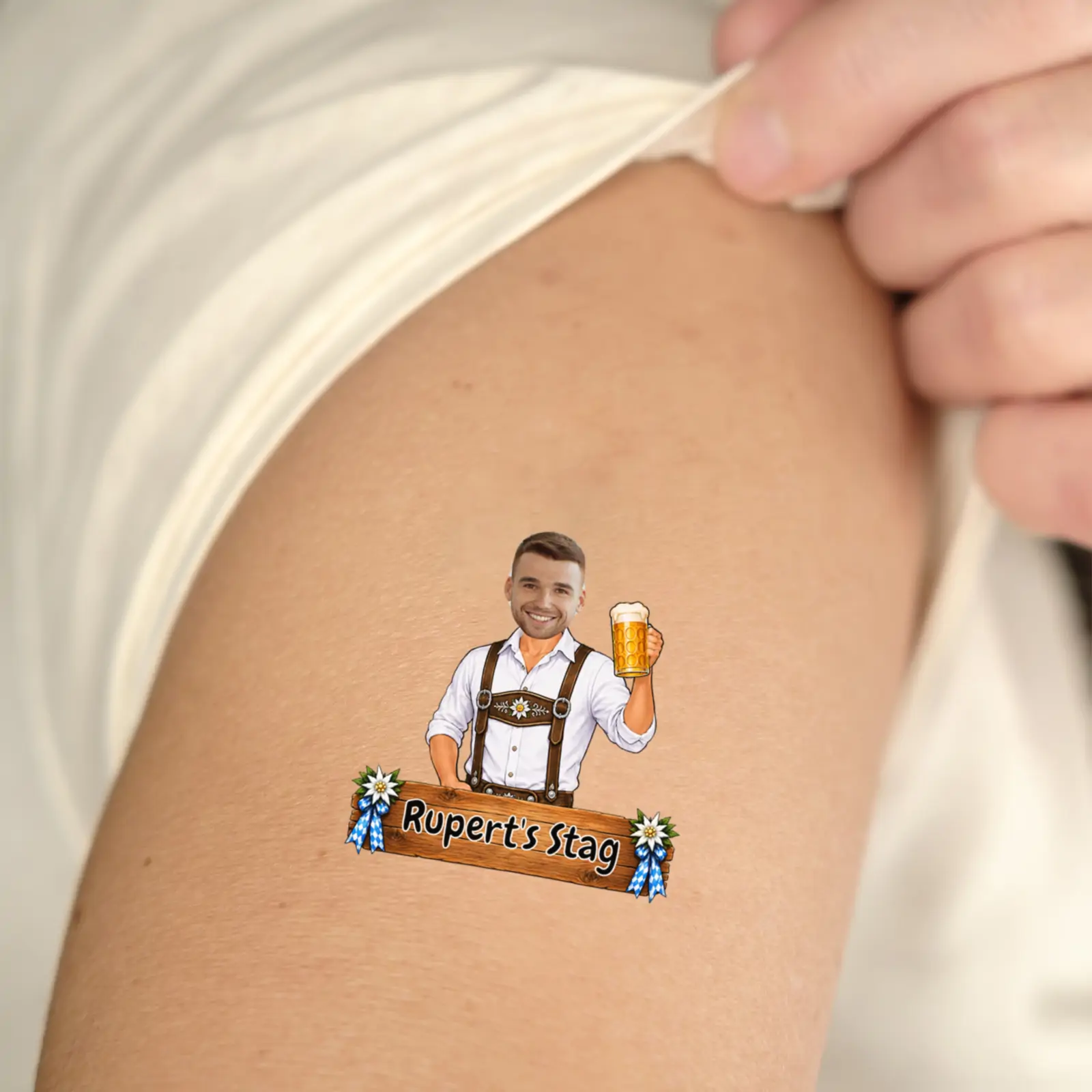 Personalised Oktoberfest Man Tattoo temporary tattoo